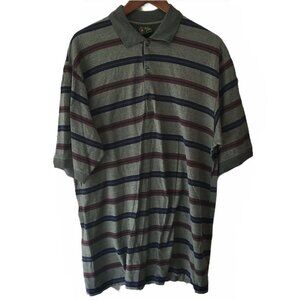 Vintage 90s Bobby Jones Mens Size Large Golf Polo Shirt Cotton Lightweight Italy